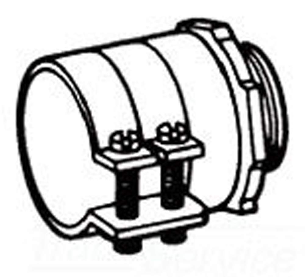 2 Inch 713 Malleable Iron Non-Insulated Straight Connector - Heavy Duty Electrical Conduit Fitting for Outdoor Wiring & Industrial Applications