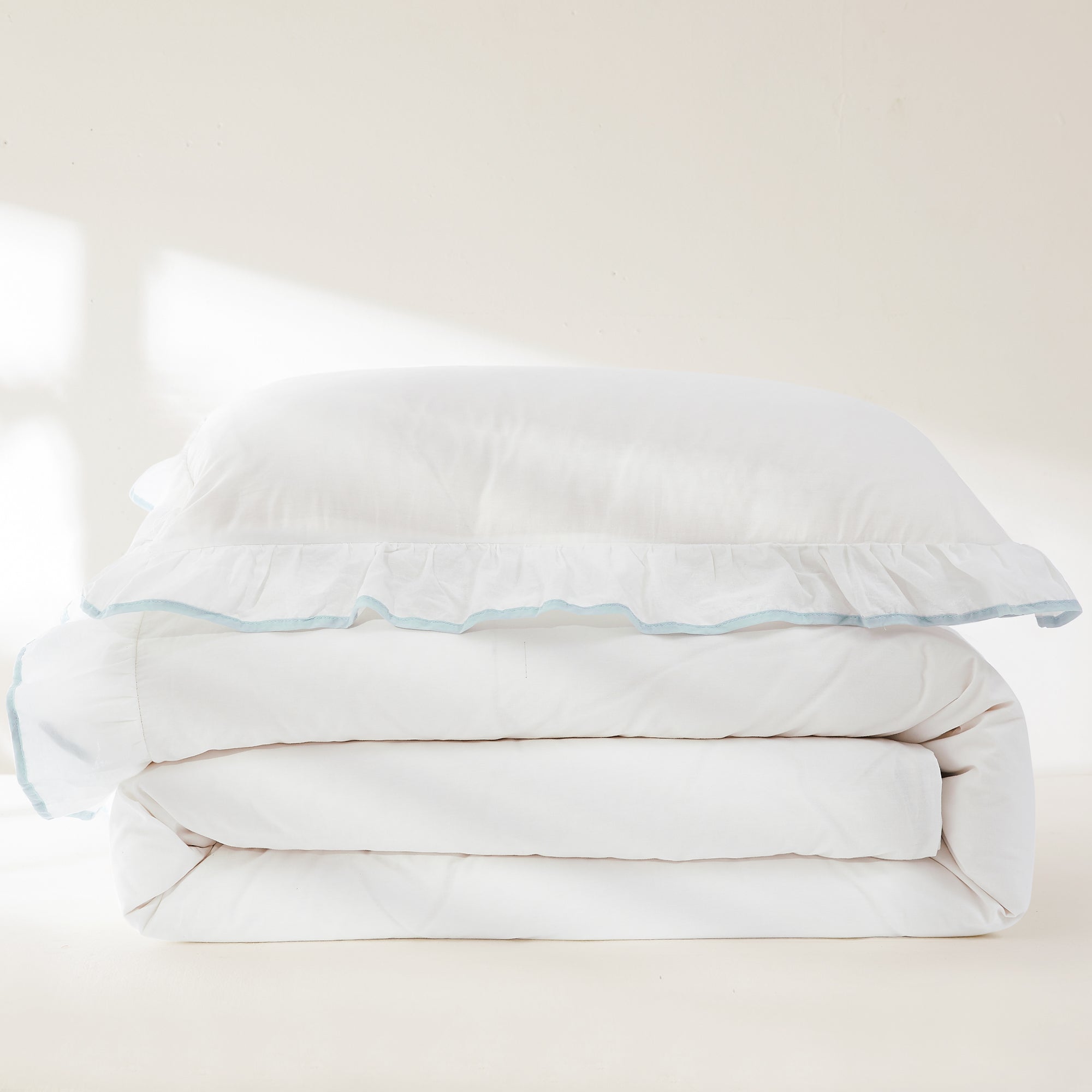 Premium Reyna Contrast Edge Cotton Duvet Cover Set - Soft & Breathable Bedding for Comfortable Sleep - Perfect for Master Bedroom, Guest Room & Dorm Decor