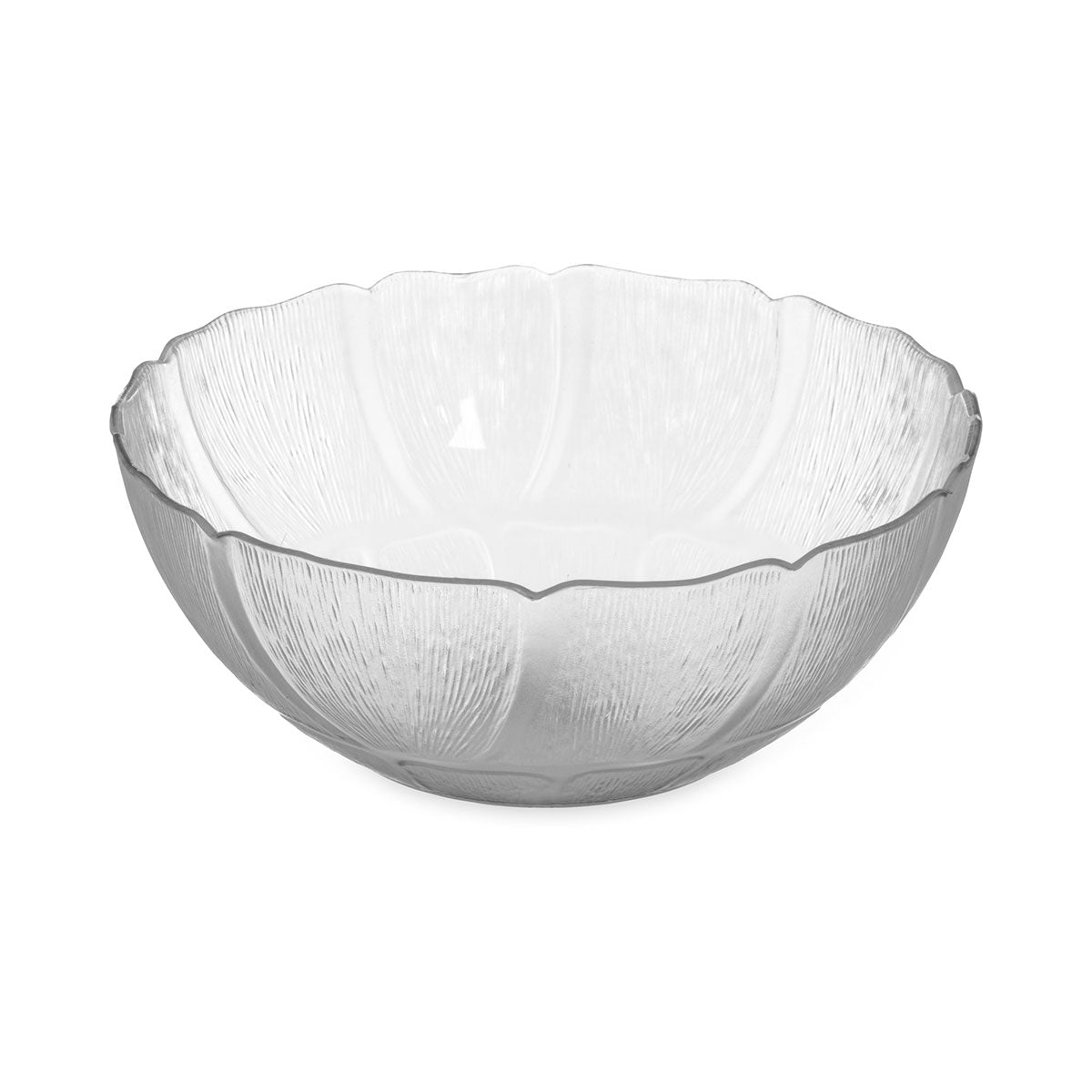 Carlisle 690907 Clear Petal Mist Bowl - 2.4 Quart Serving Bowl for Salads, Pasta, Snacks - Perfect for Parties, Picnics & Family Gatherings
