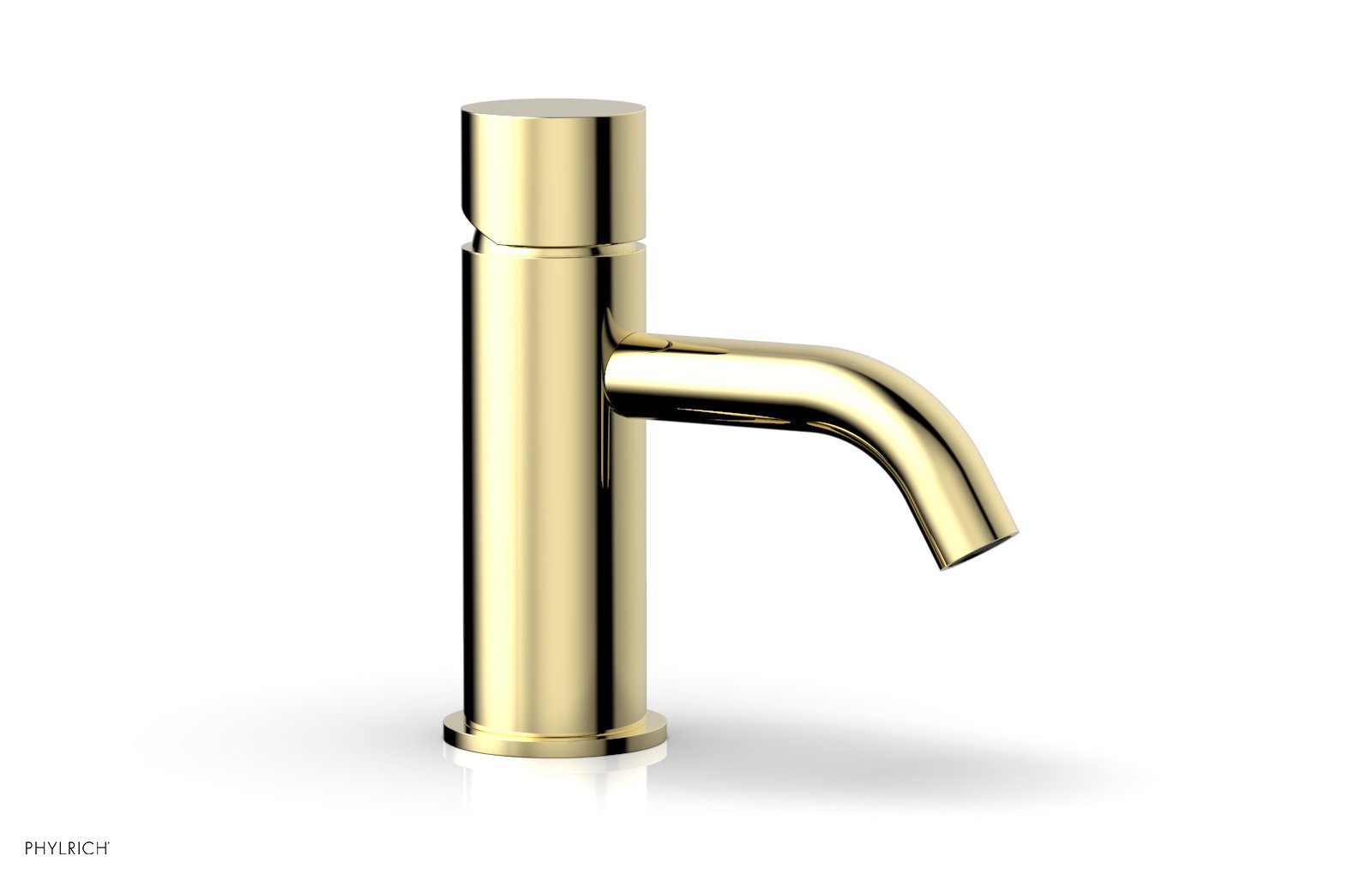 BASIC II Single Hole Bathroom Faucet with Smooth Handle - Modern Waterfall Spout Design for Sink Vanity, Perfect for Home, Hotel, and Office Restroom Renovation