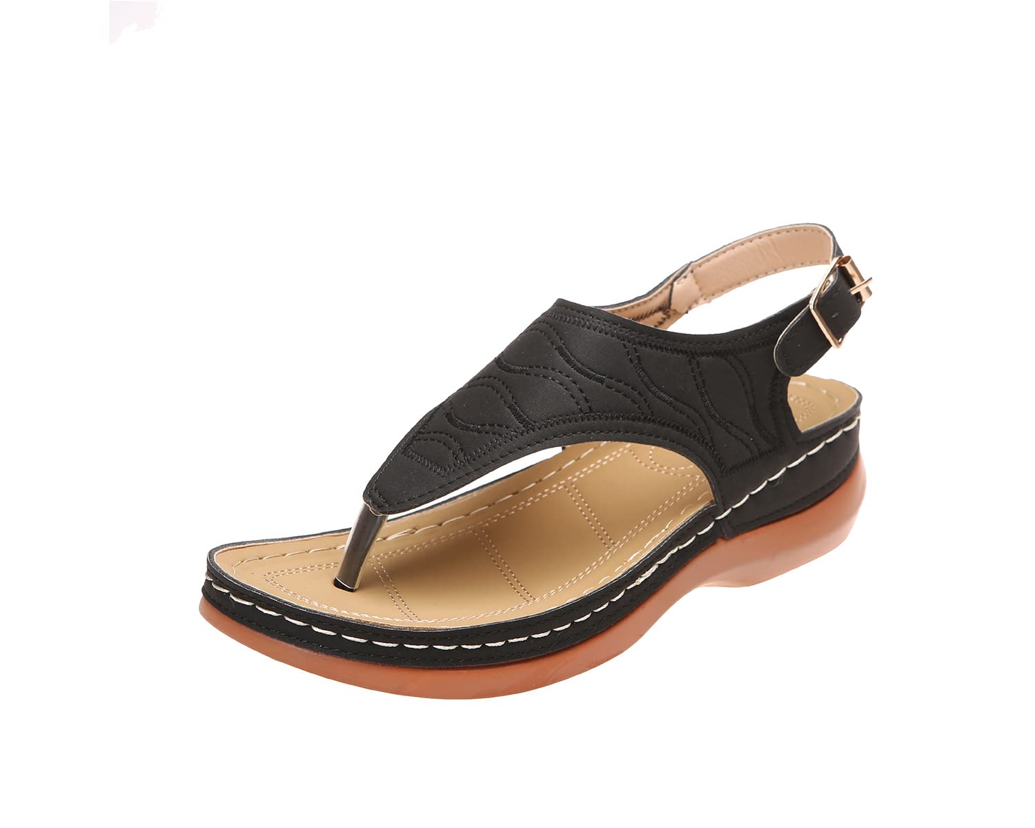 KnjoFly Dimleen Orthopedic Sandals for Women - Comfortable Arch Support Slippers with Breathable Vintage Design | Perfect for Plantar Fasciitis, Flat Feet & Everyday Comfort