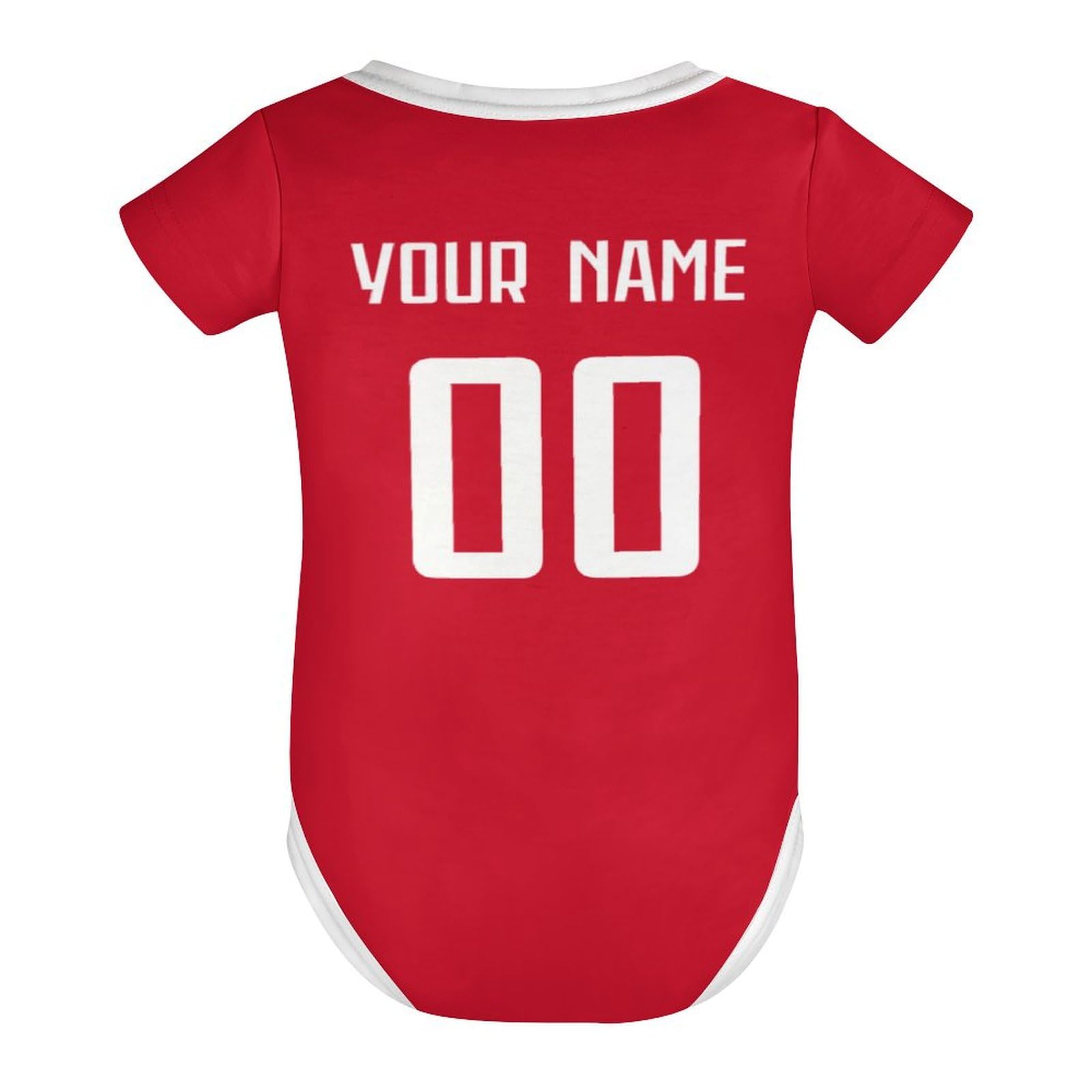 2024 Baby Jersey Soccer Romper Outfit for Boys & Girls - Custom Personalized Name & Number Sports Fan Outfit - Perfect for Game Day, Birthday Parties & Photo Shoots