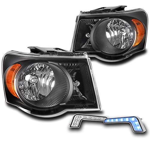 2007-2009 Chrysler Aspen Replacement Headlights - Black Housing with 6.25