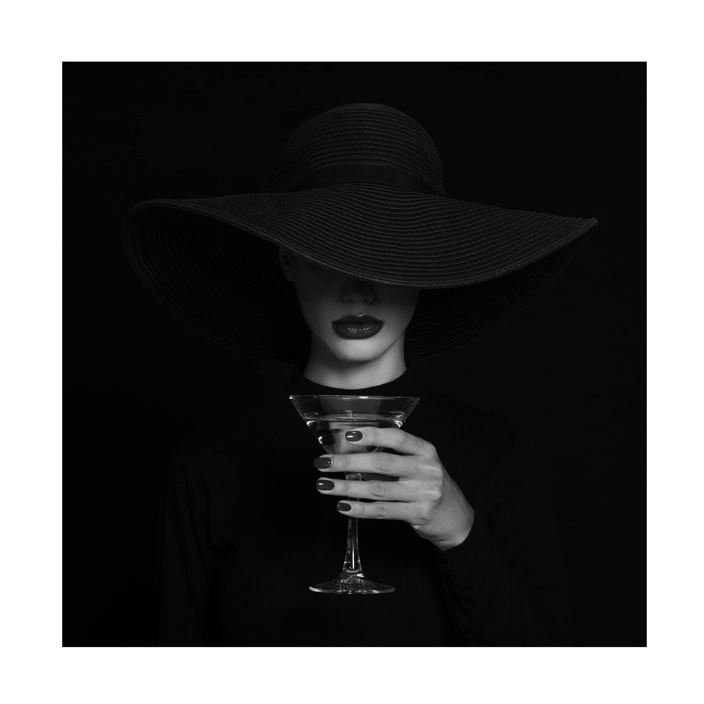 Trademark Fine Art 'A Martini Glass' Canvas Wall Art Print by Refat - Elegant Home Bar Decor for Living Room, Dining Area & Office