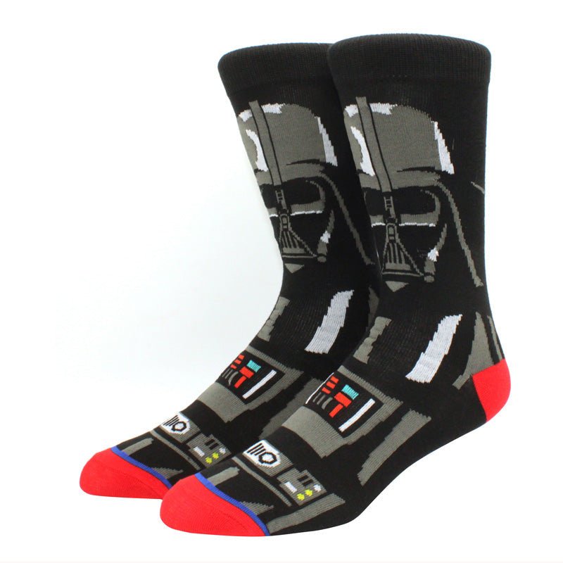 Star Wars Darth Vader Socks for Men - Officially Licensed Black Force-Themed Crew Socks - Perfect for Cosplay, Gifts, and Everyday Wear
