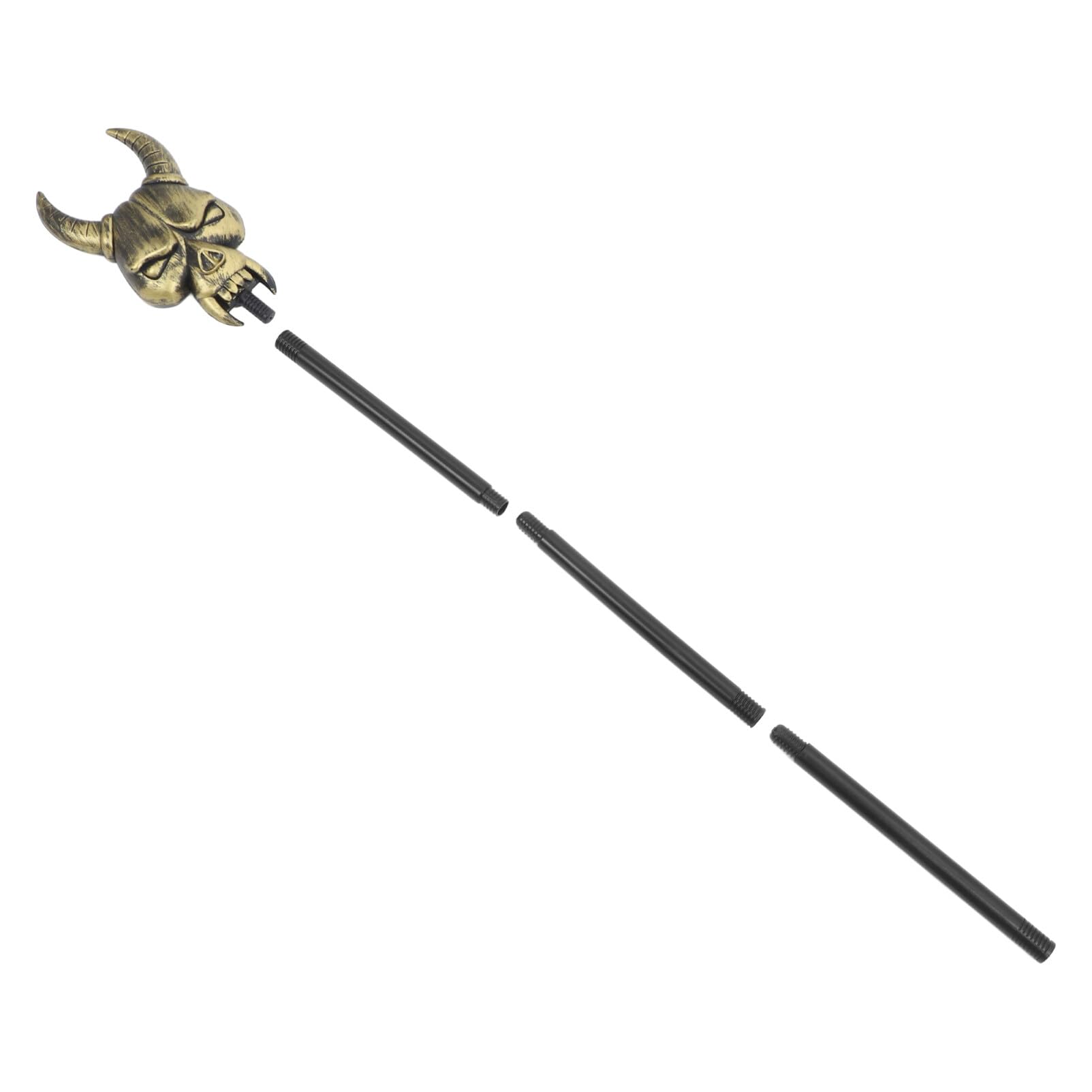 TOYANDONA Skull Walking Cane - Halloween Costume Cane Prop, Devil Cosplay Stick, Masquerade Party Accessory & Gothic Decor - Perfect for Halloween Parties, Cosplay Events & Themed Dress-Up