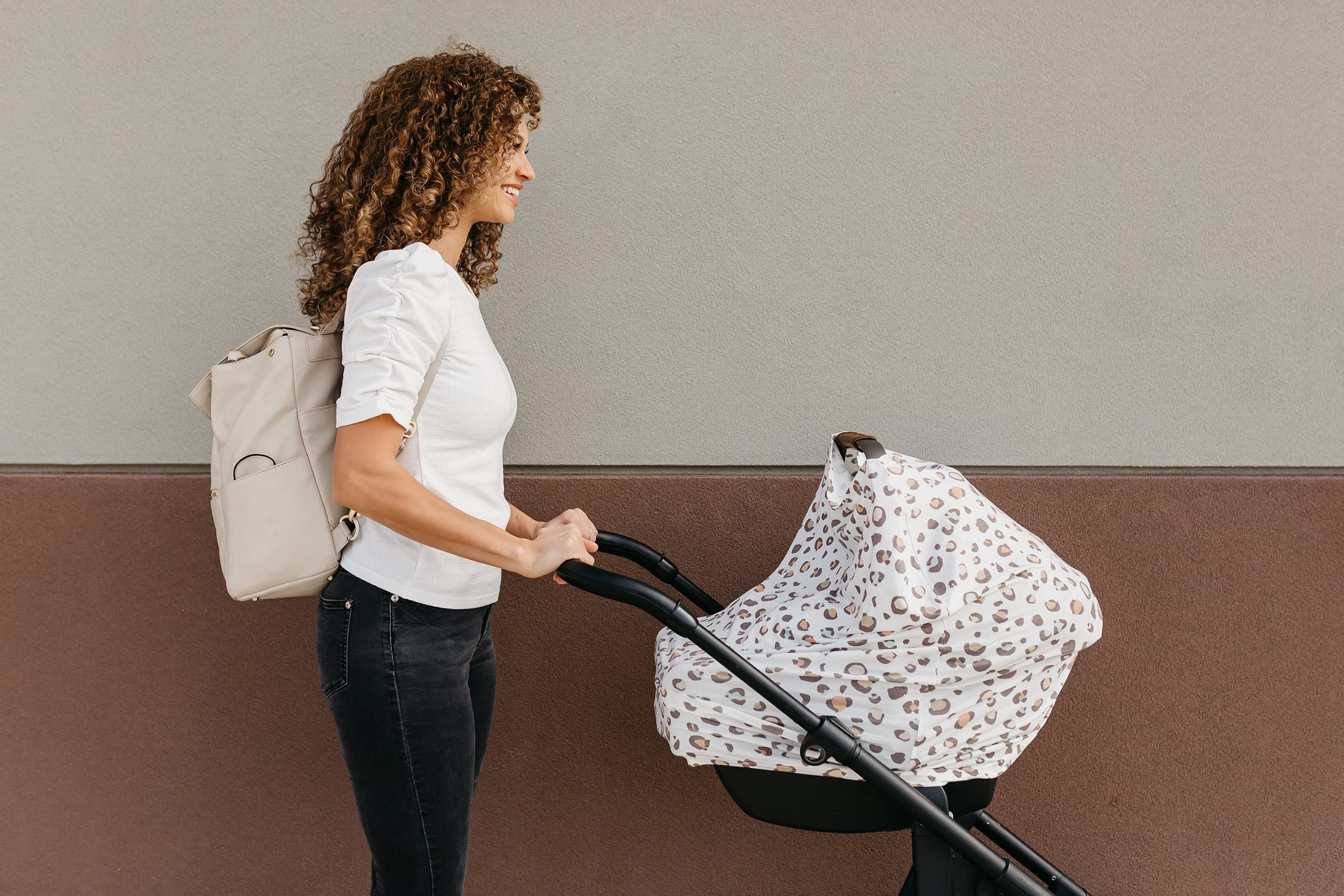Millie Multi-Use Stretch Cover for Car Seat, Nursing & Stroller - Breathable All-Season Fabric with Stylish Designs | Perfect for Baby Travel, Breastfeeding Privacy & Stroller Shade Protection
