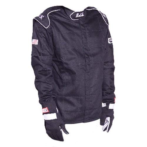 RJS Racing Equipment 200430106 Elite Series 5 Jacket SFI 3.2 A/5 - Fireproof Racing Suit for Motorsports, X-Large Black - Perfect for Drag Racing, Track Days & High-Performance Driving
