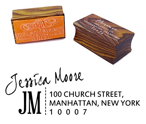 Custom Wood Mounted Rubber Stamp - Personalized Family Return Address Stamp for Invitations, Wedding, Thank You Cards & Envelopes - Perfect for Home, Office & Crafting