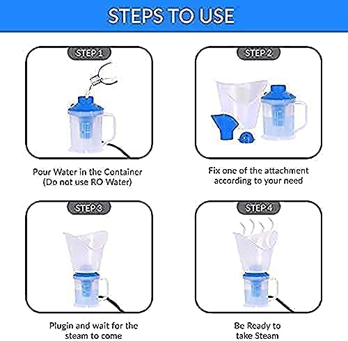 SELLORIA 3-in-1 Nose, Throat & Cough Steam Vaporizer - Facial Sauna Steamer & Inhaler for Adults & Kids - Portable Home & Travel Relief for Cold, Sinus & Skin Care