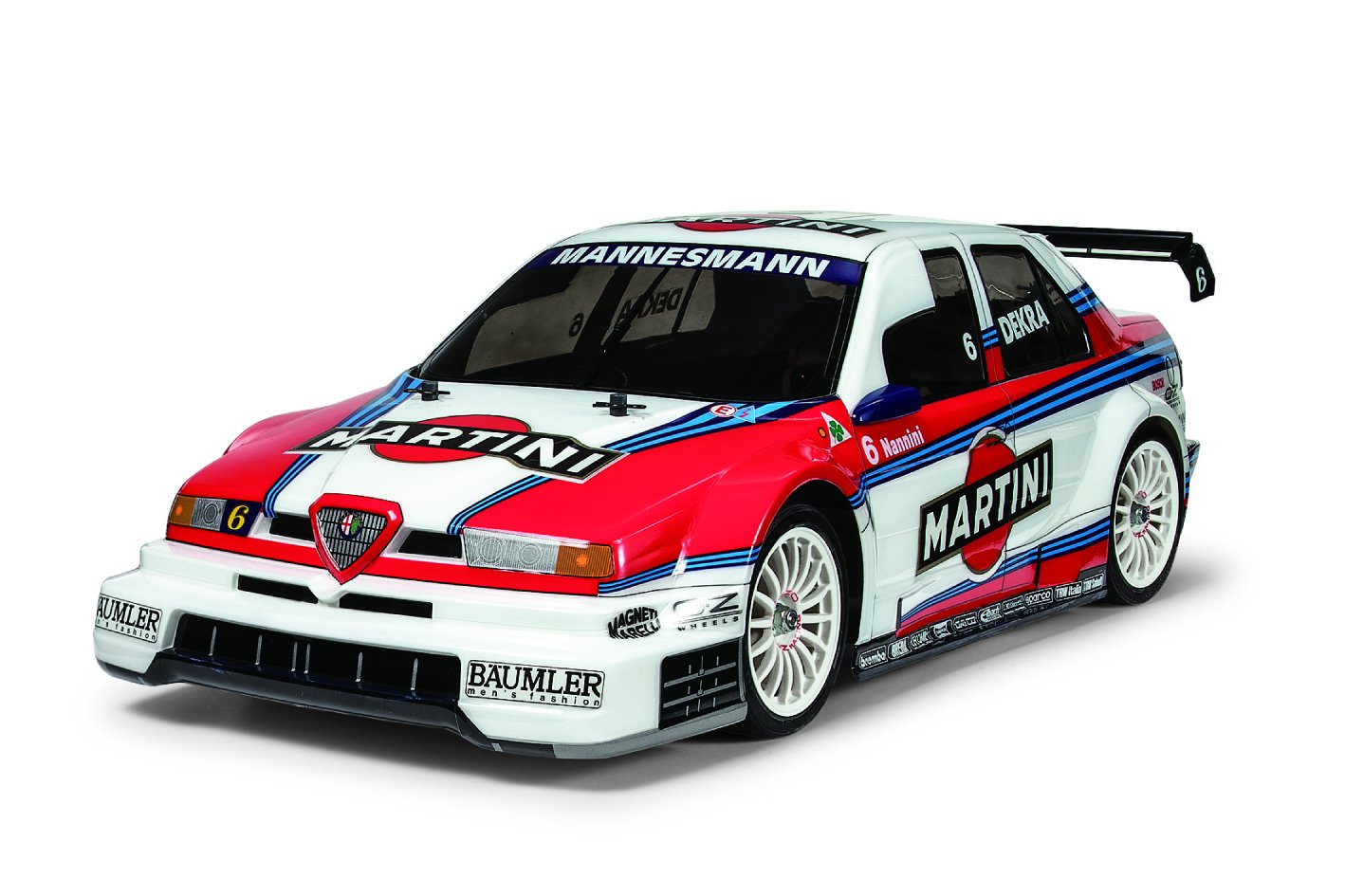 Tamiya Dickie 1:10 Scale RC Alfa Romeo 155 V6 TI Martini Racing Car - Remote Control Toy Vehicle for Adults & Kids - Perfect for Racing, Collecting & Table Tennis Events