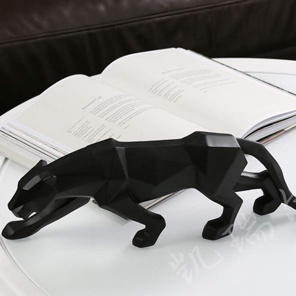 Nordic Cheetah Resin Statue - Modern Home Decor for Living Room & Office