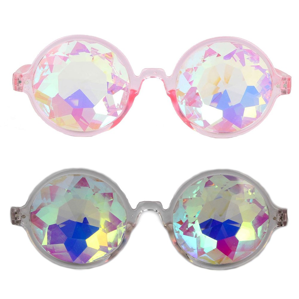 Steampunk Rave Kaleidoscope Glasses - UV Protection Sunglasses & Goggles for Women & Men - Perfect for Music Festivals, Rave Parties, Cosplay & Vintage Fashion