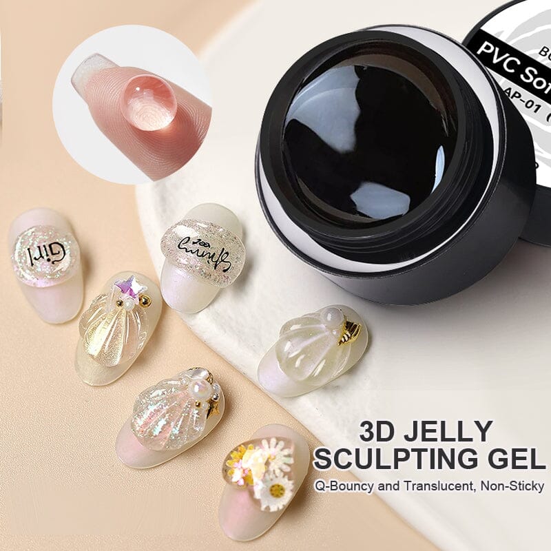 Clear PVC Soft Solid Gel 5ml - Waterproof Adhesive for DIY Crafts, Nail Art & Home Repairs | Strong Flexible Glue for Jewelry Making, Scrapbooking & Household Fixes