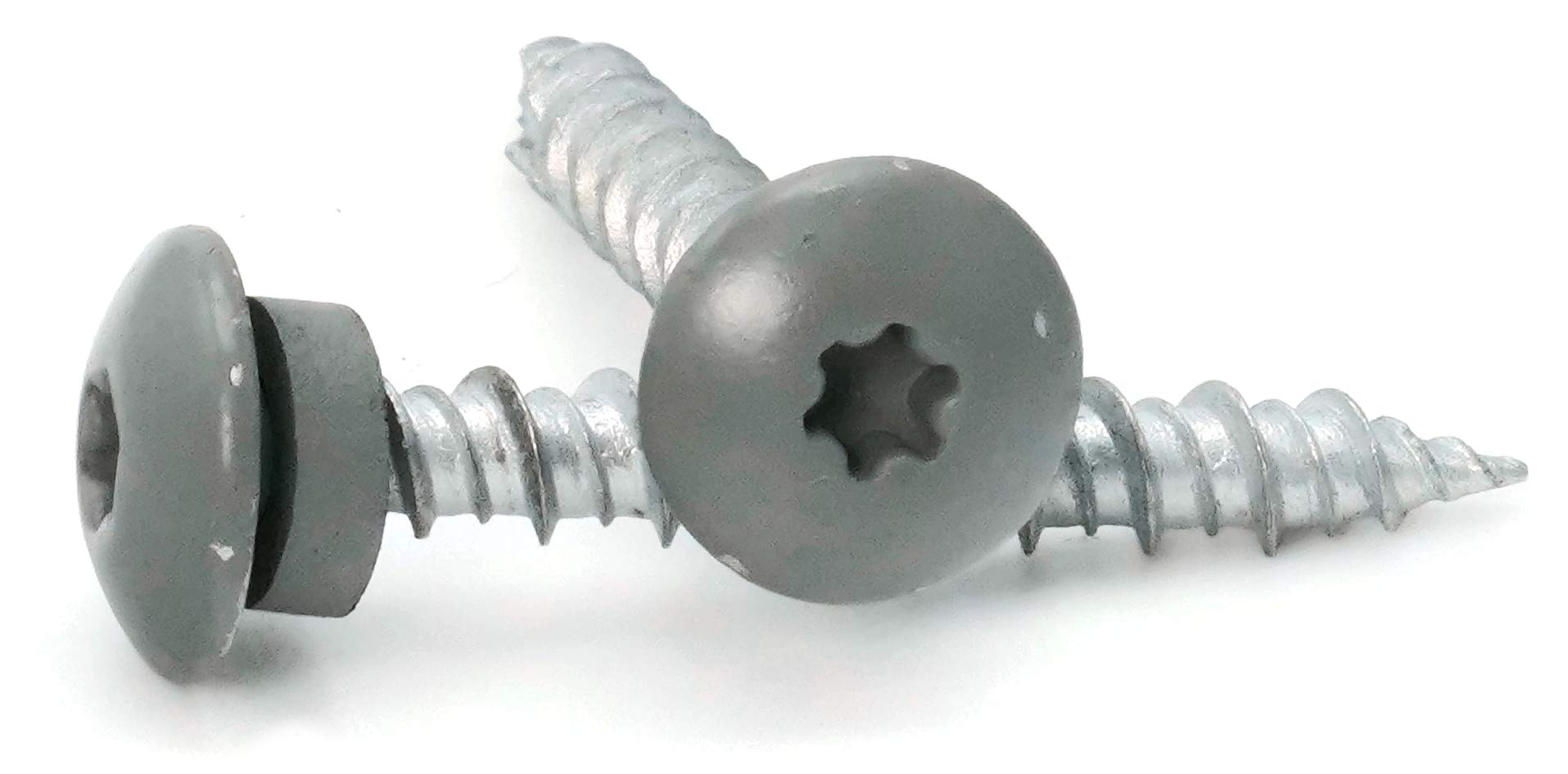 Low Profile Mechanical Galvanized Roofing Screws Slate Finish - #10 x 1