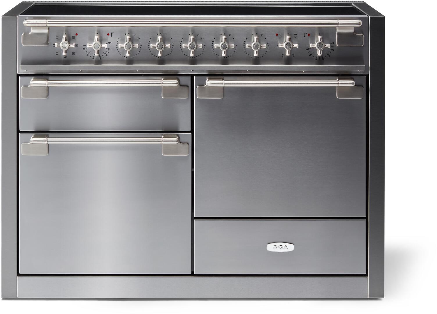 AGA Elise Series AEL481INSS Classic Color Collection Stainless Steel Gas Range - Perfect for Modern Kitchens & Professional Cooking