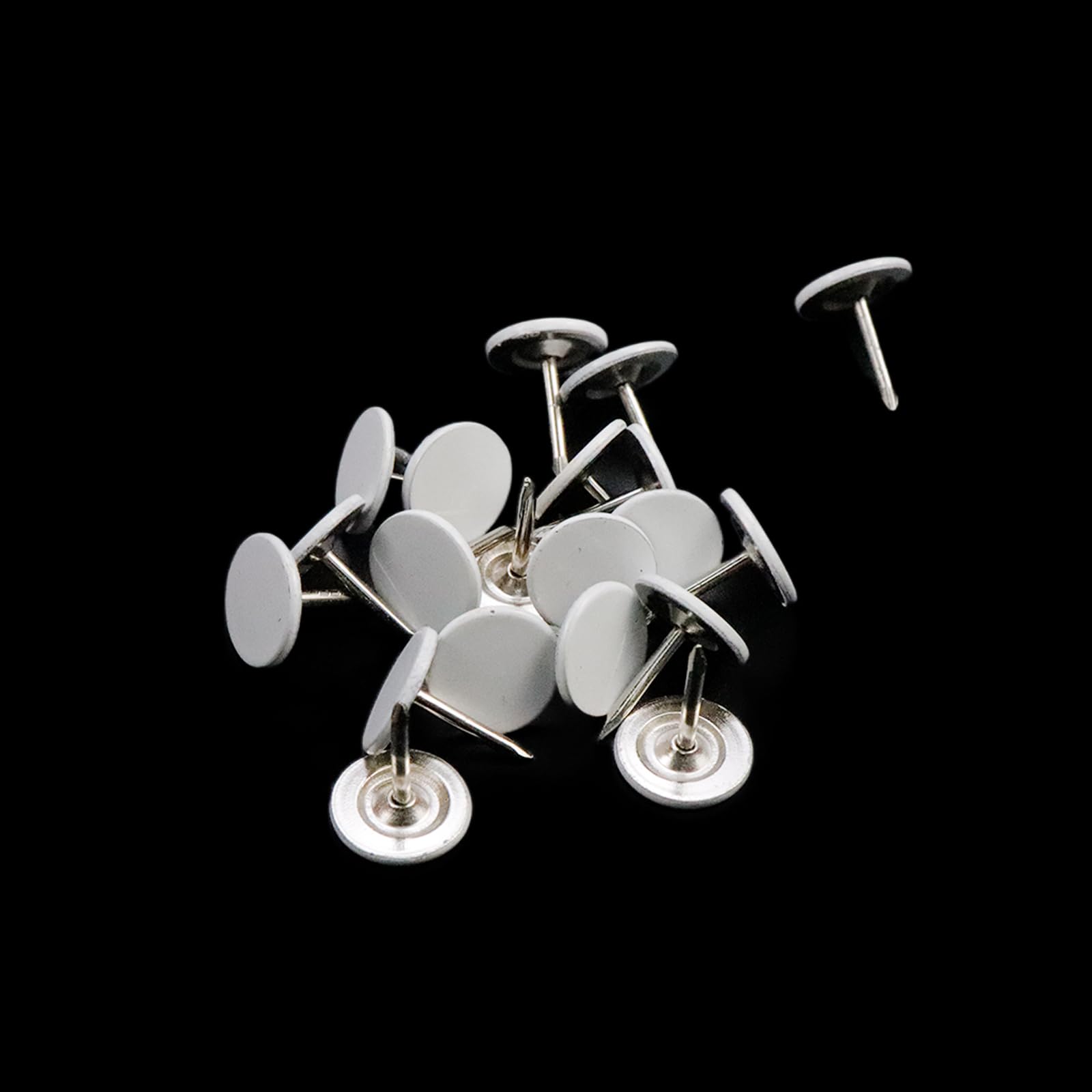 100PCS Upholstery Tacks Flat White Furniture Thumb Tacks - Mini Decorative Nails for Sofa, Chair & DIY Projects - Perfect for Upholstery Repair & Home Decor