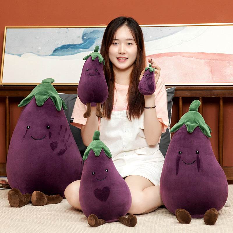 Funny Giant Eggplant Plush Toy - Soft & Cute Stuffed Vegetable for Kids & Adults | Perfect for Gifts, Home Decor, and Stress Relief