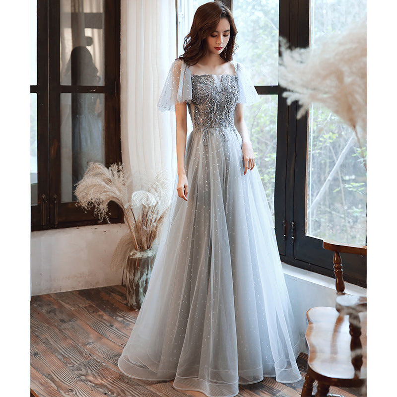 Elegant Off Shoulder A-Line Tulle Prom Dress - Shiny Evening Party Gown for Women | Perfect for Homecoming, Quinceañera & Formal Events