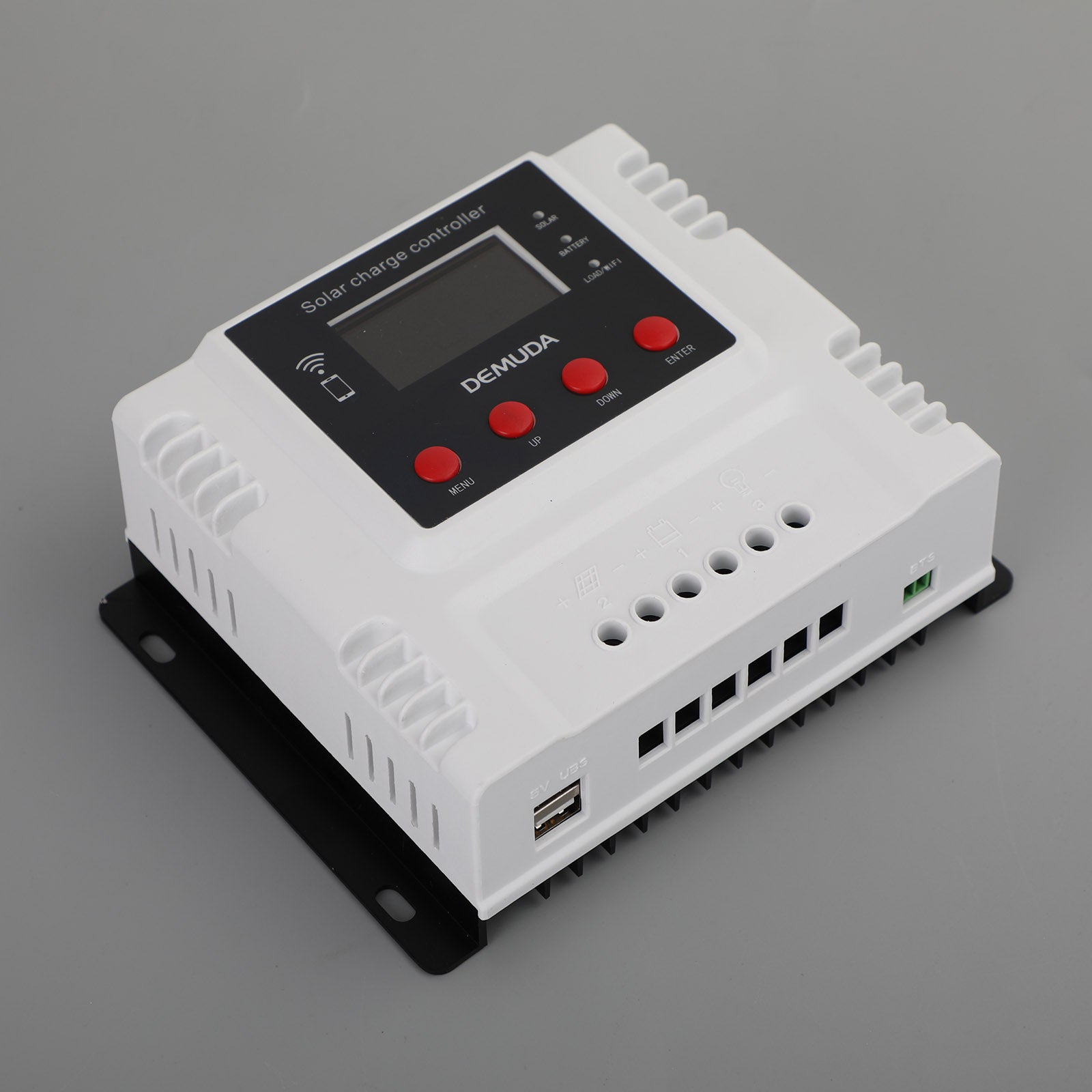 10A 60A 12V 24V 48V Solar Charge Controller with WiFi Monitoring - PWM LCD Regulator for Off-Grid Solar Systems, RV, Boat & Home Use