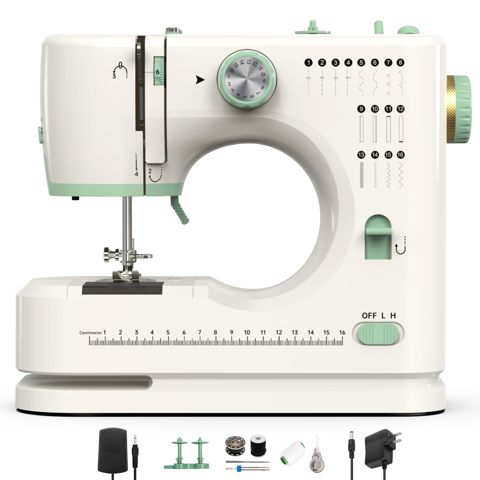 StitchMaster Pro Sewing Machine for Beginners - 16 Stitch Types, Double Needle & Thread - Perfect for Ballet Costumes, Home Use & Adult Crafting - Easy to Use Household Sewing Machine for DIY Projects & Garment Making