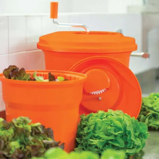Best Manual Salad Spinner - Large 5.5QT Kitchen Greens Dryer for Lettuce, Vegetables & Herbs - Perfect for Healthy Eating & Meal Prep