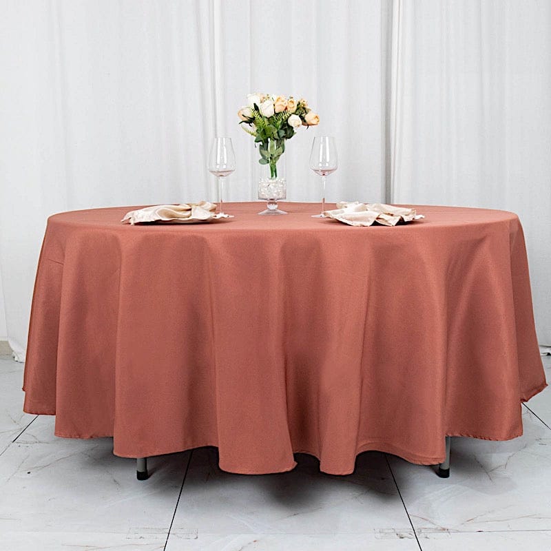 Premium 108-Inch Round Polyester Tablecloth for Weddings, Parties & Events - Elegant & Durable Table Linens for Banquets, Celebrations & Home Decor