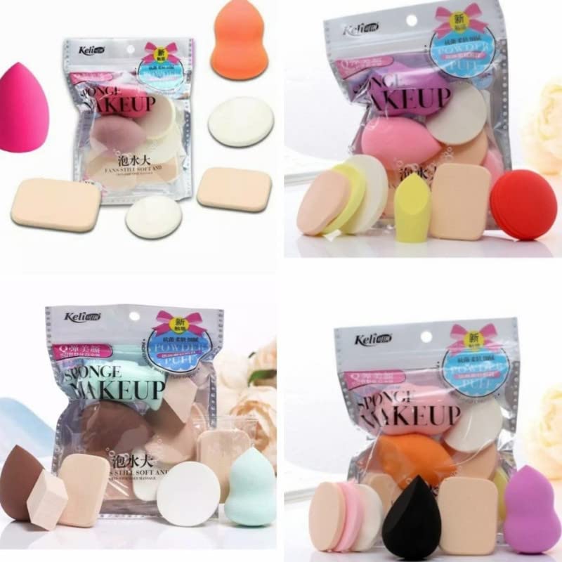 Premium Beauty Blender Makeup Sponge Set - 6 Pack for Flawless Foundation & Concealer Application | Soft, Reusable Cosmetic Sponges for Liquid, Cream & Powder Makeup | Perfect for Professional Makeup Artists & Everyday Use