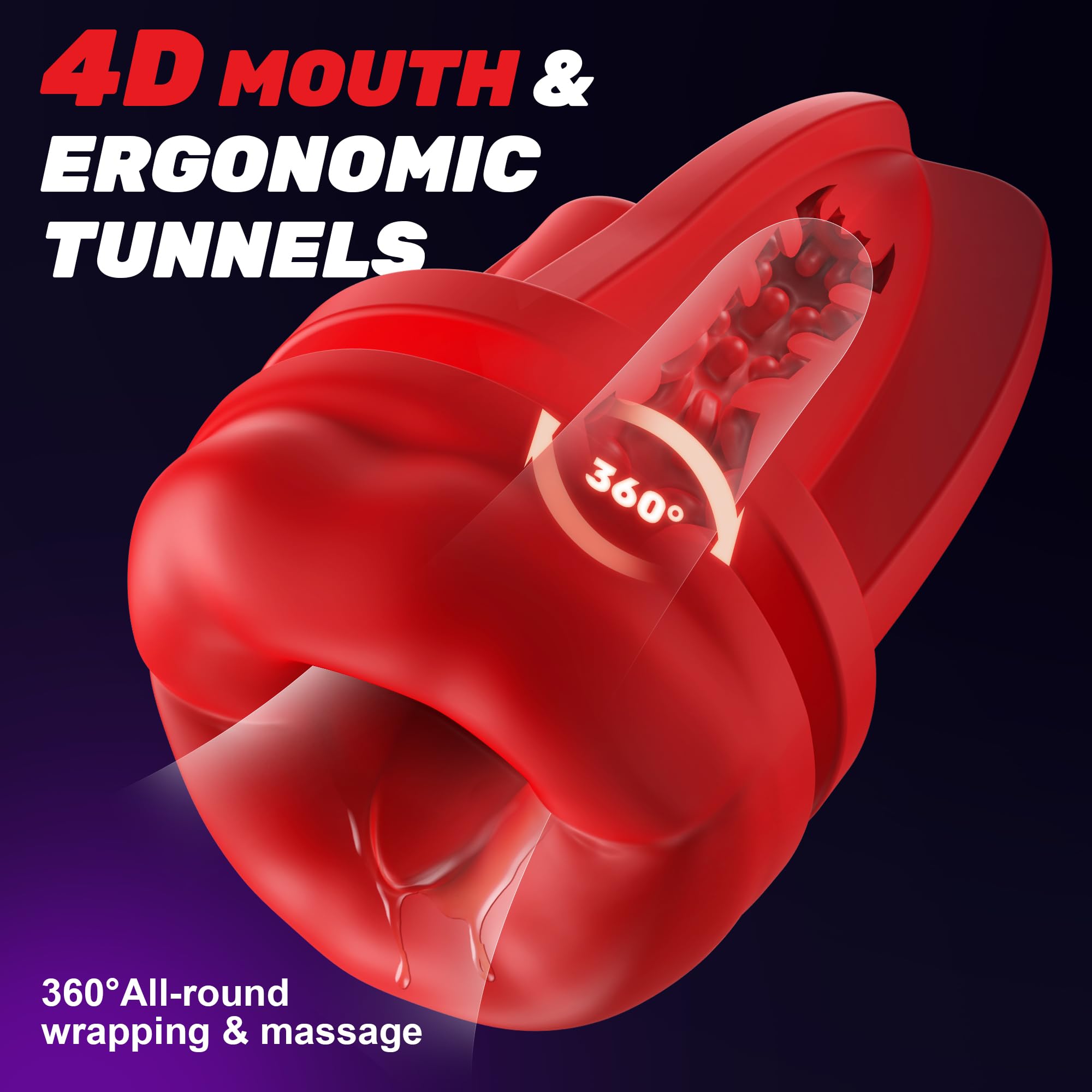 SYDOWARDAL 2-in-1 App Controlled Male Masturbator with Heating & Vibration - Realistic Mouth Design Penis Trainer, LCD Display, Pocket Pussy Stroker for Solo Pleasure & Couples Play - Perfect Adult Sex Toy for Discreet Home Use or Travel