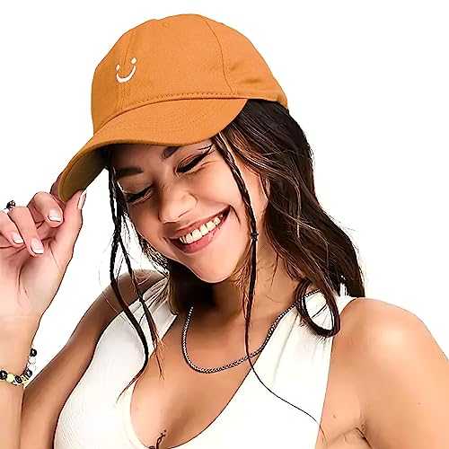 Trendy Smiley Face Baseball Cap for Men & Women - Adjustable Cotton Dad Hat for Casual Outfits, Sports & Outdoor Activities