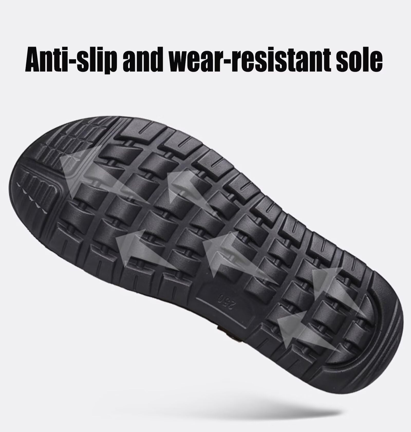 Men's Leather Walking Sandals - Comfortable Outdoor Hiking Shoes & Beach Slippers for Summer Travel, Camping, and Water Activities