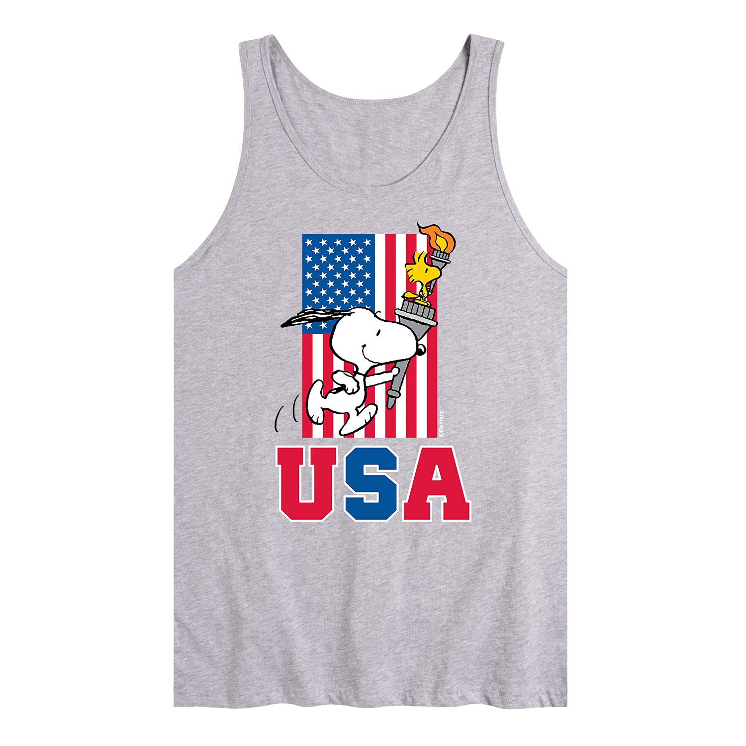 Peanuts Hybrid Apparel USA Torch - Men's Athletic Jersey Tank Top for Basketball, Gym & Summer Workouts - Lightweight Breathable Sports Shirt