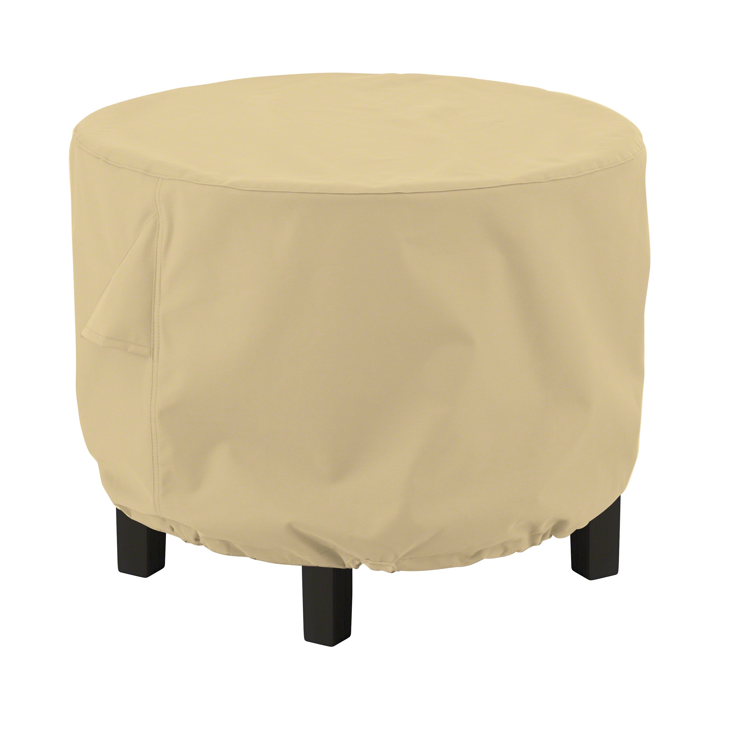 Classic Accessories Terrazzo Water-Resistant 30 Inch Round Ottoman/Coffee Table Cover - Durable Outdoor Table Protector for Patio, Deck, and Garden Furniture