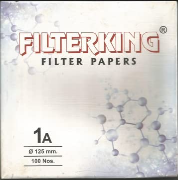 Labzee Filterking 125mm Laboratory Filter Paper - 100 Pack | High-Quality Filtration for Chemistry, Coffee, and Oil Testing