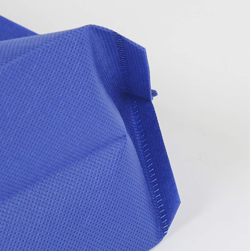 10-Pack Reusable Non-Woven Grocery Tote Bags with Handles - Eco-Friendly Shopping Bags for Travel, Kitchen, Dining & Food Storage (Blue) - Perfect for Groceries, Picnics & Beach Trips