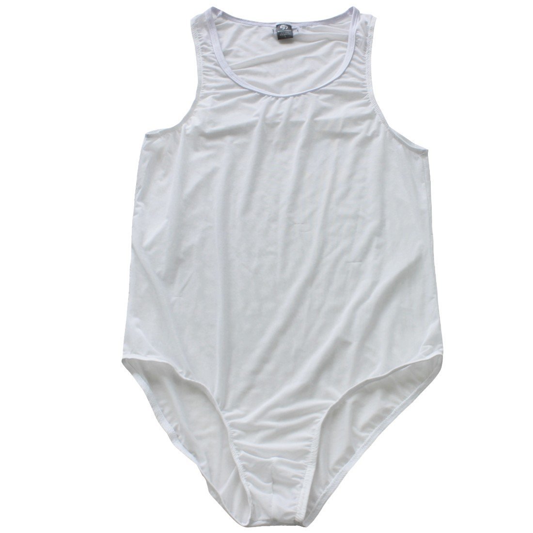 FEESHOW Men's Soft Smooth Workout Swimsuit - Quick Dry Gym Bodysuit for Swimming, Fitness & Beach Activities