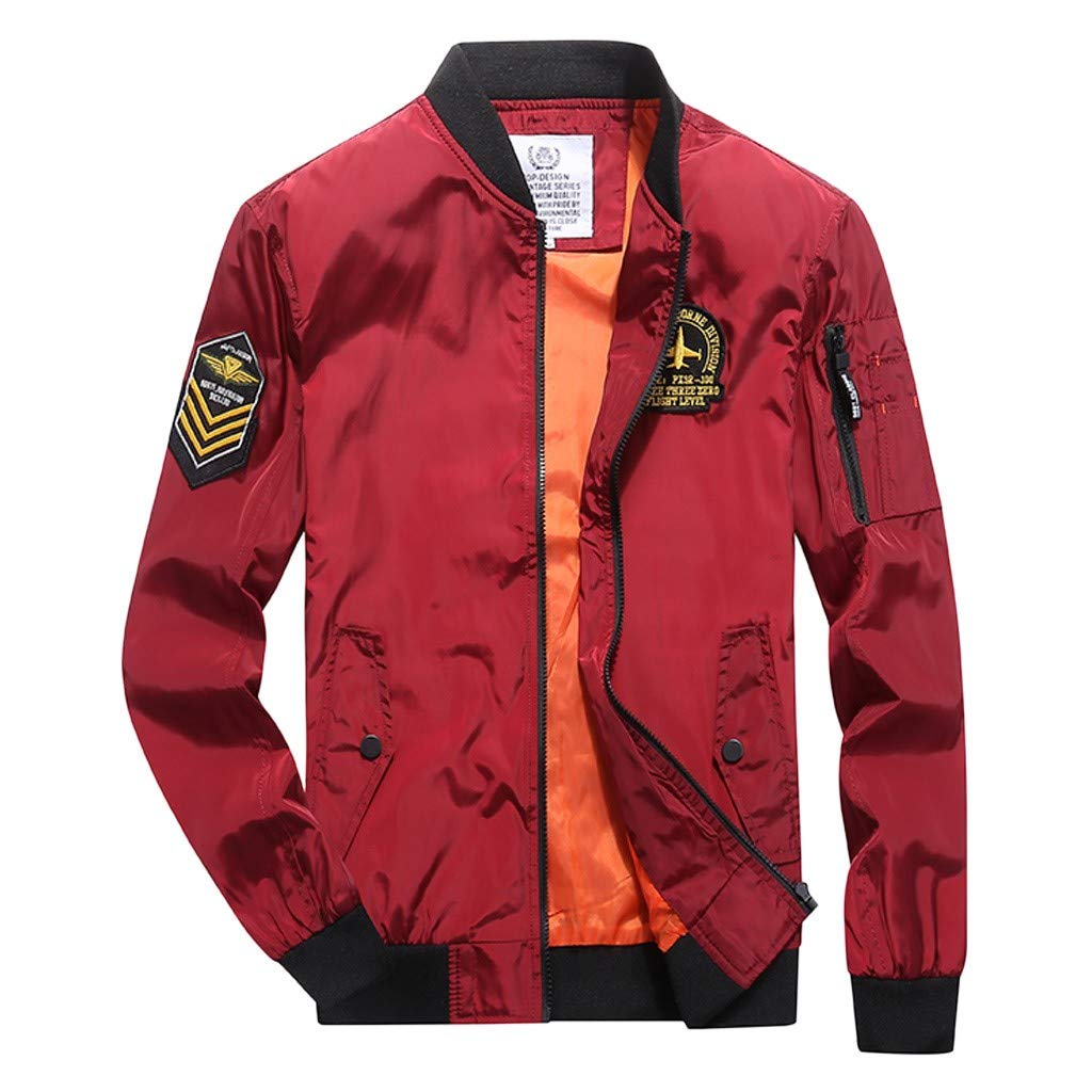 Men's Winter Warm Casual Zipper Jacket - Lightweight Insulated Coat for Outdoor Activities, Hiking & Daily Wear