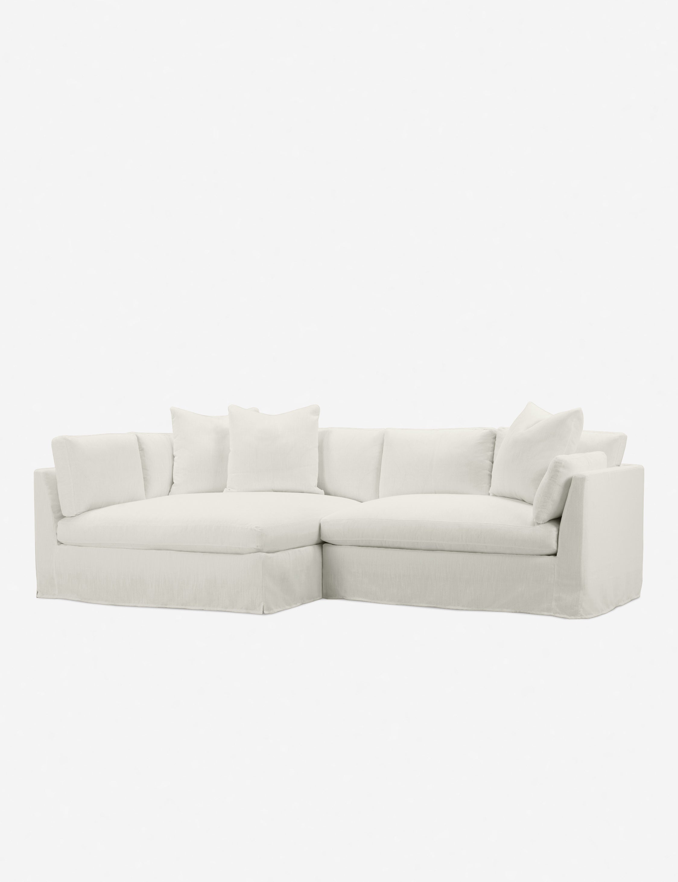 Coen Slipcover Sectional Sofa - Modern L-Shaped Couch with Removable Washable Cover, Comfortable for Living Room, Family Room & Home Theater