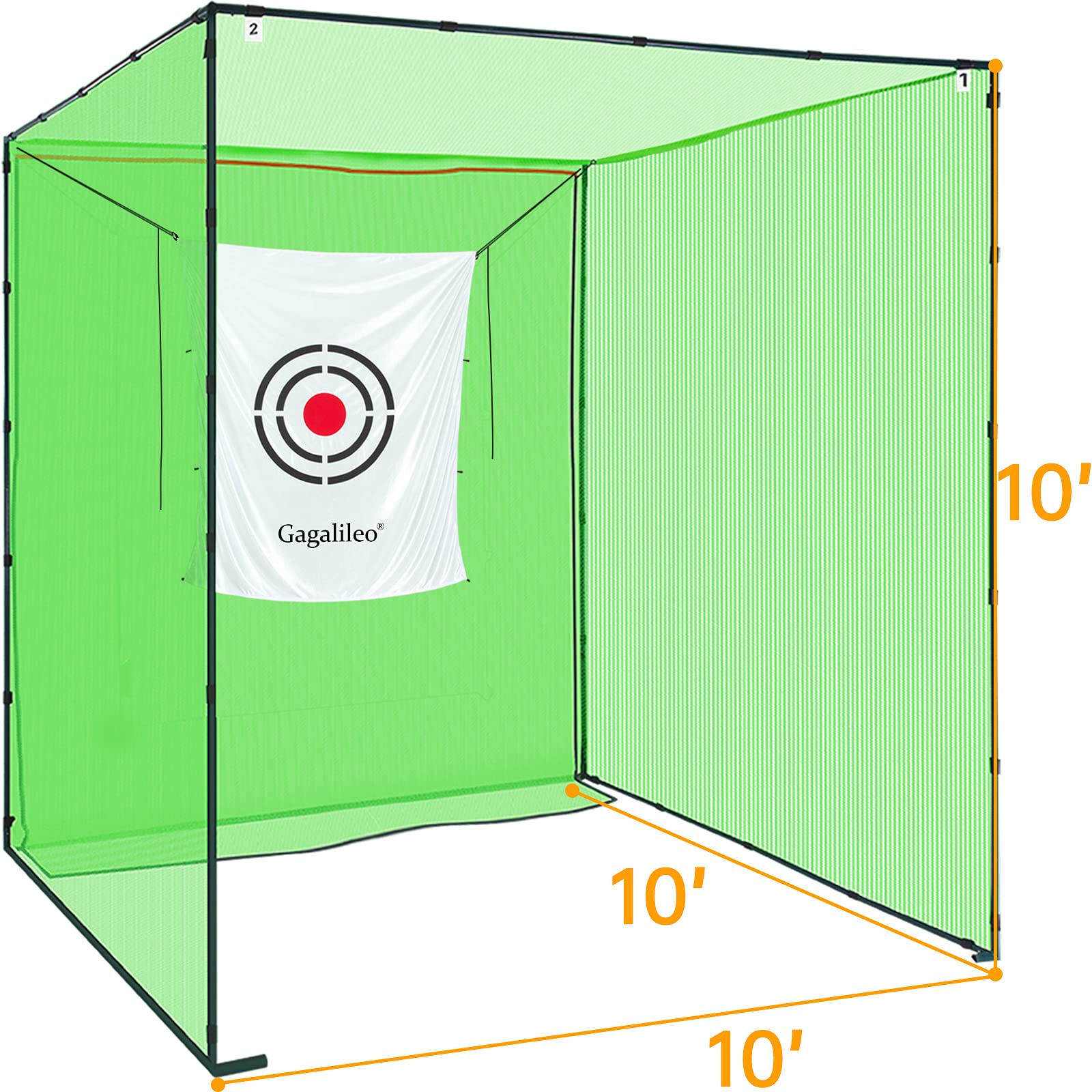 Premium Heavy Duty Golf Practice Hitting Net - Backyard & Indoor Driving Range with Portable Frame - Perfect for Home Training, Backyard Practice & Golf Cage Drills