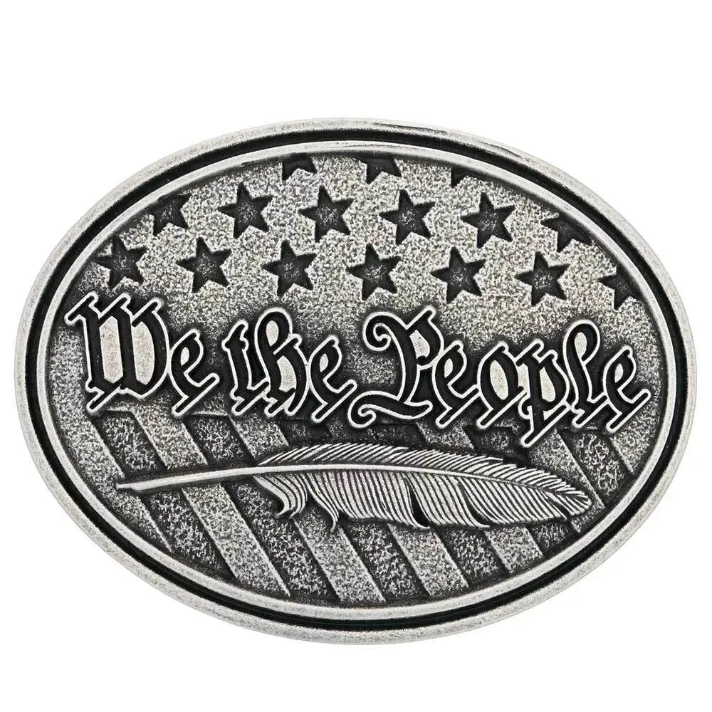 Montana Silversmiths We The People Antiqued Western Belt Buckle A946 - Perfect for Cowboy Boots, Jeans & Western Fashion Outfits