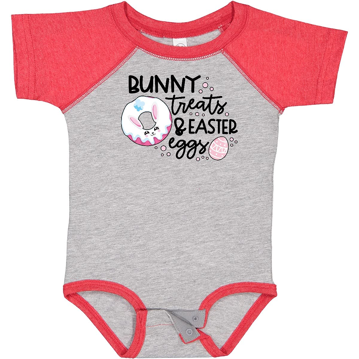 Inktastic Easter Bunny Treats & Easter Eggs Baby Bodysuit - Cute Easter Outfit for Infants, Toddler Easter Party, Family Photo Matching
