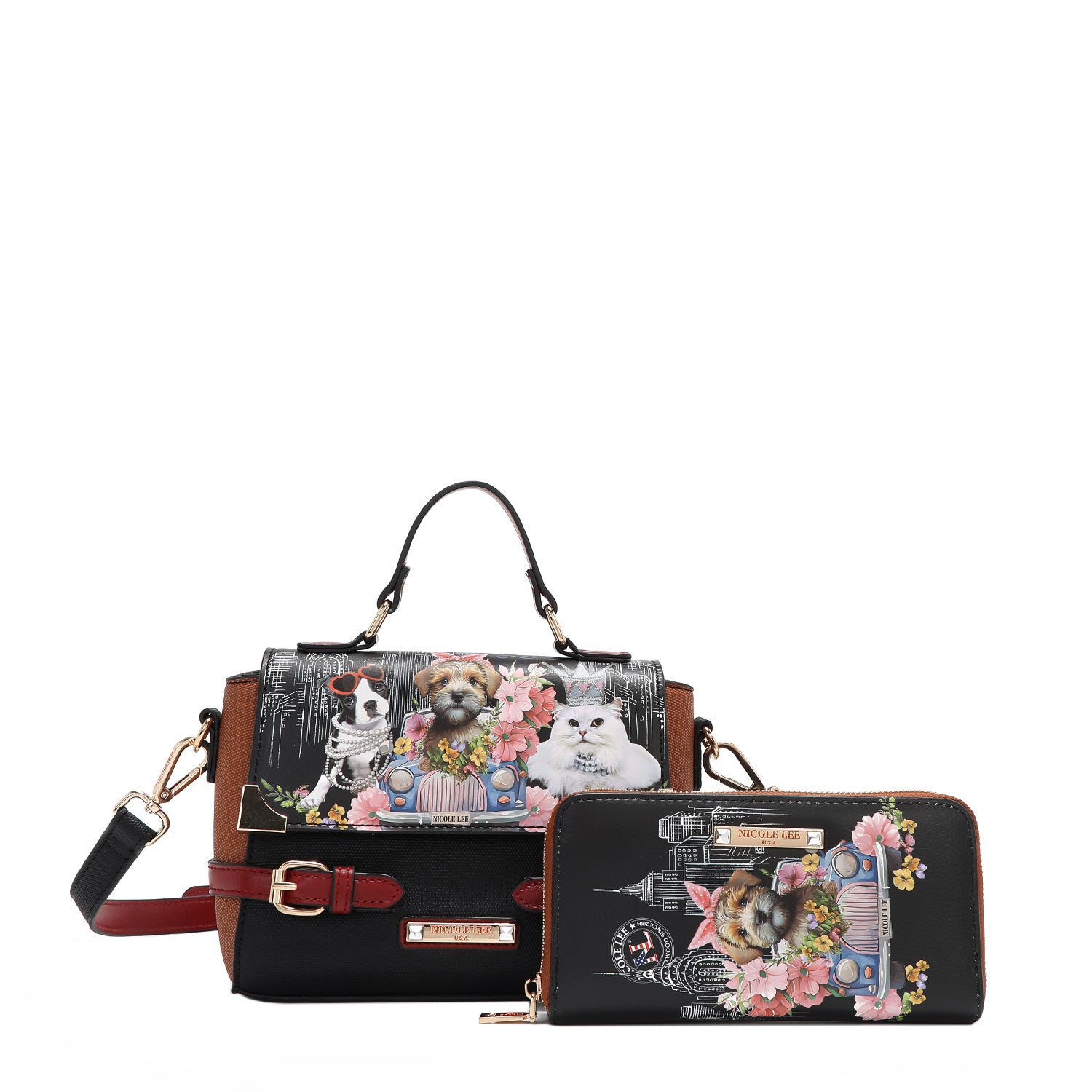 FAMLY YEARBOOK 3-Piece Travel Set - Stylish Backpack, Crossbody Bag & Wallet for Women | Perfect for School, Work & Daily Use