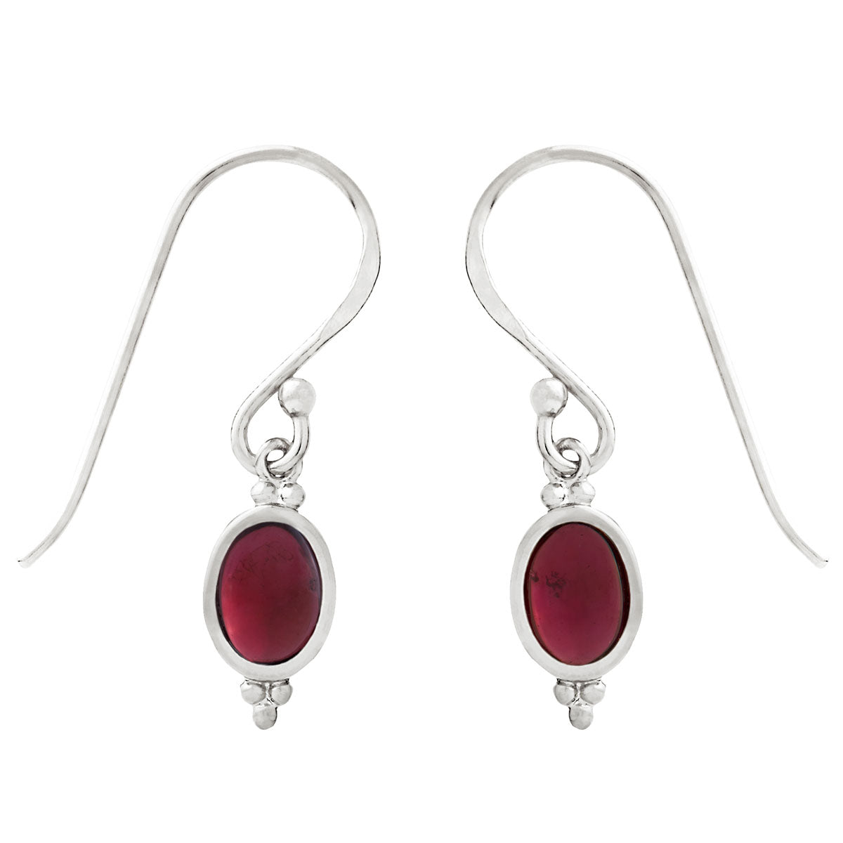 Moon Song Garnet Earrings for Women - 14K Gold Plated Dangle Earrings, Birthstone Jewelry Gift for Her - Perfect for Weddings, Parties & Special Occasions
