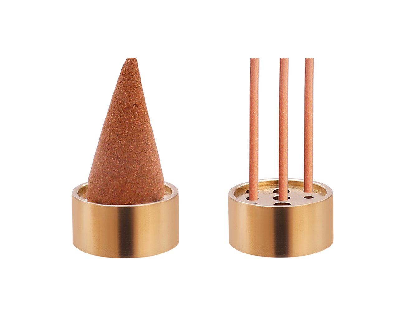 Premium Brass Incense Burner - Cone, Coil & Stick Holder (3 Styles) - Perfect for Meditation, Yoga, Aromatherapy & Home Decor