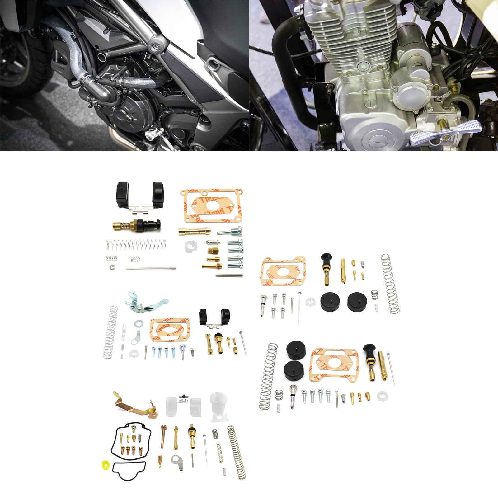 Professional Motorcycle Carburetor Repair Kit - TM24 28 30 32 34mm Carb Rebuild Set with Gaskets & Seals - Essential Maintenance Accessories for Smooth Engine Performance - Perfect for DIY Mechanics & Motorcycle Enthusiasts