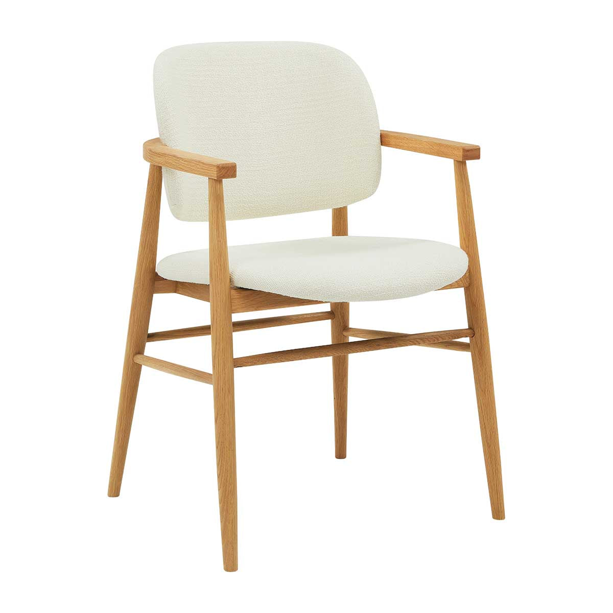 Aura Fabric Dining Chair - Solid Oak Wood Frame, Comfortable Upholstered Seat - Perfect for Kitchen, Dining Room, and Home Office Use
