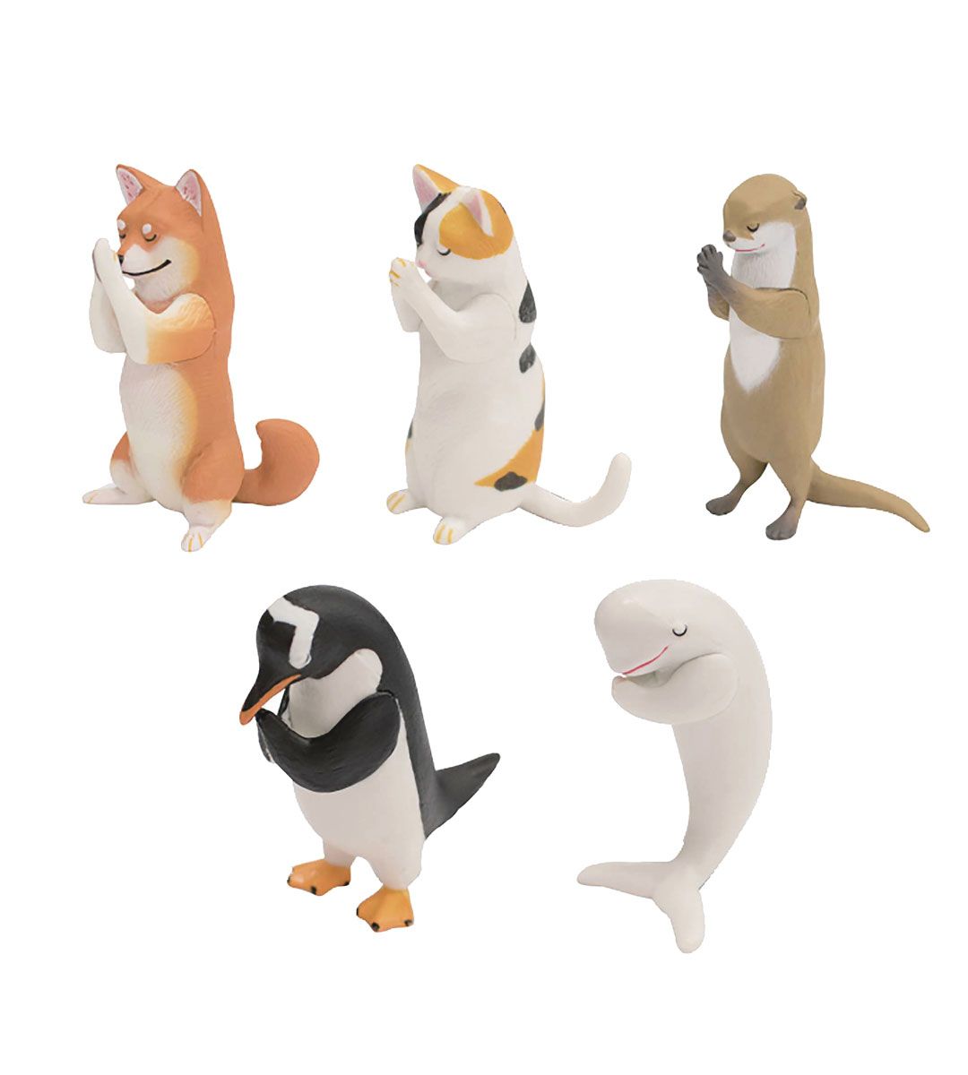 Gassho Animals Series 1 - Cute Japanese Prayer Hands Animal Figurines for Home Decor, Office Desk & Gift Giving