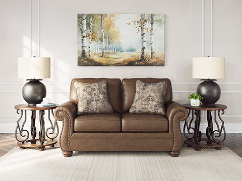 Chasemore Earth Loveseat Sofa - Modern 2-Seater Couch for Living Room, Small Space, Apartment & Office - PC5590235
