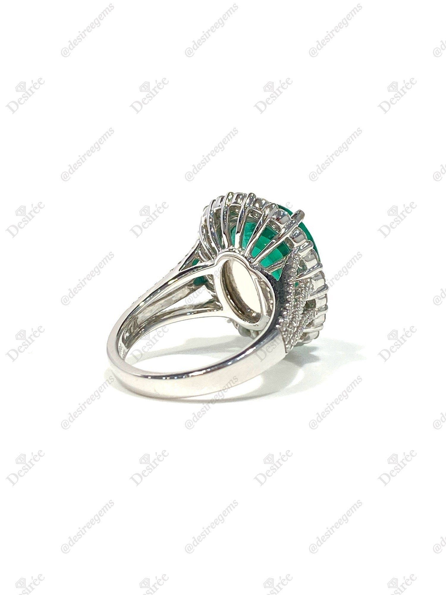 6.98ct Natural Emerald Ring for Women - Genuine Green Gemstone Jewelry for Engagement, Wedding & Special Occasions