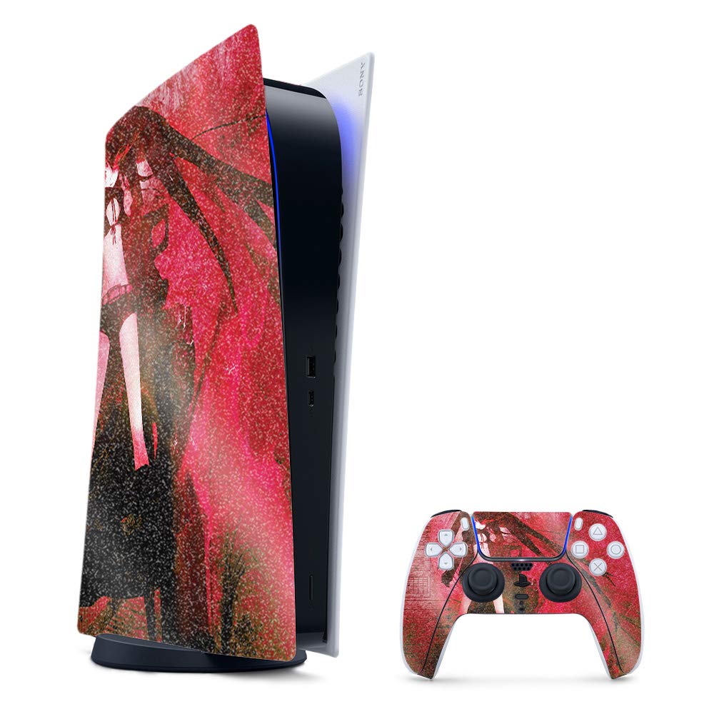 Glossy Glitter PS5 Skin - Anime Design for Playstation 5 Digital Edition | Gaming Room Decor